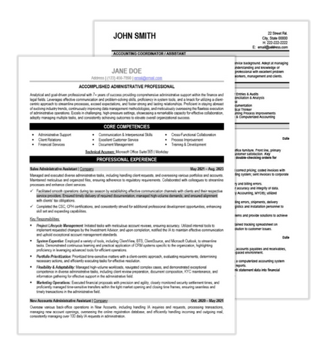 Administrative Assistant Resume Samples